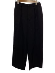 画像：Easy Wide Trousers/M/ウール/BLK/無地/ST.1427