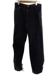 画像：3D Twisted Wide Leg Jeans/3/デニム/BLK/無地/NF232P04A