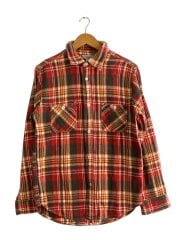 画像：ネルシャツ/XL/コットン/RED/チェック//