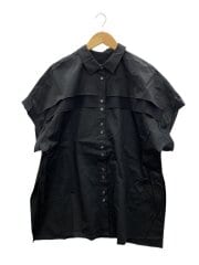 画像：半袖シャツ/38/コットン/BLK/無地/531-5110310