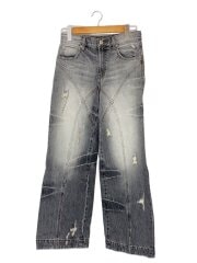 画像：FINE CRASH STRAIGHT DENIM/25/デニム/GRY/510IAM11-1761