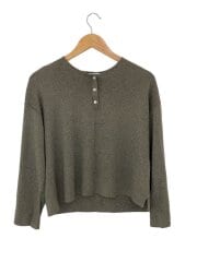 画像：something to hold/トップス/College Henley Top/S/コットン/KHK