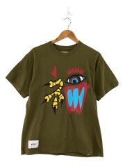 画像：Tシャツ/--/コットン/KHK/プリント/241ATDT-CSM28
