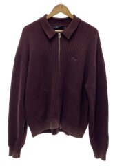 画像：Double Zip Knit/毛羽立ち・使用感有/カーディガン(厚手)/M/コットン/BRD