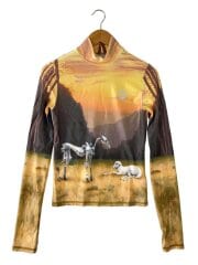 画像：DALL-E PRINT TIGHT HIGH NECK TOP/M/ナイロン//