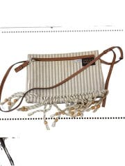 画像：PAULA SCARF T POUCH BAG/ショルダーバッグ/--/BEG/ストライプ