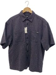 画像：半袖シャツ/M/コットン/BLK/チェック/101262014004