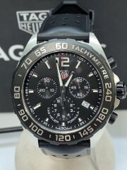 画像：フォーミュラ1_クロノグラフ_QZ_SS/ラバー_43mm/アナログ/ラバー/BLK/BLK/SS