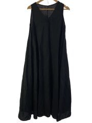 画像：ノースリーブワンピース/--/リネン/BLK/無地/UT211OP038