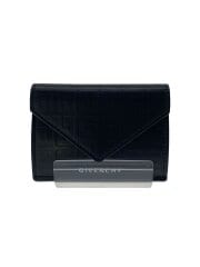 画像：3つ折り財布/レザー/BLK/無地/レディース/BB60K6BIJ