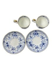 画像：カップ&ソーサー/2点セット/WHT/ミラノ/モーニングカップ＆ソーサー/2客セット