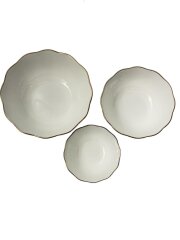 画像：洋食器その他/3点セット/WHT/ミラノ/入れ子ボウル/大中小