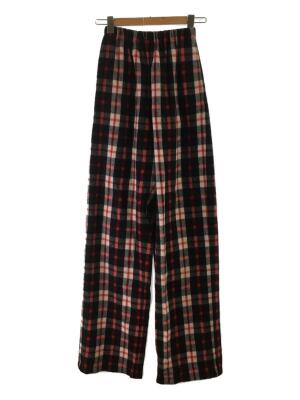 2022年5月新作下旬 balenciaga 18aw ウールチェックワイドバギーパンツ