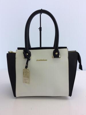 Samantha Chouette サマンサアンドシュエット ハンドバッグ カバン プチアリエ Petit Allier バイカラー 白 黒 中古品の通販サイト セカンドストリートオンラインストア