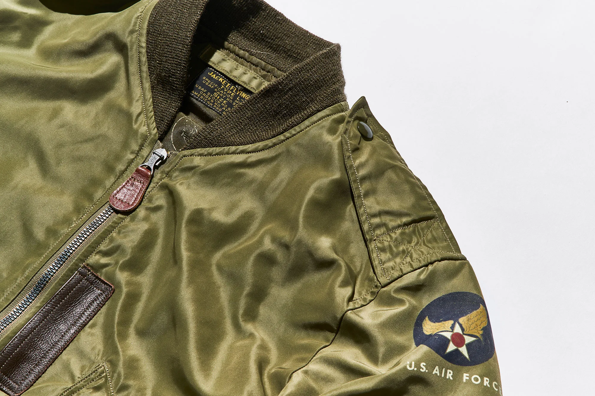 美品】ALPHA INDUSTRIES レザーMA-1 羊革 中綿 おしゃれ トップガン