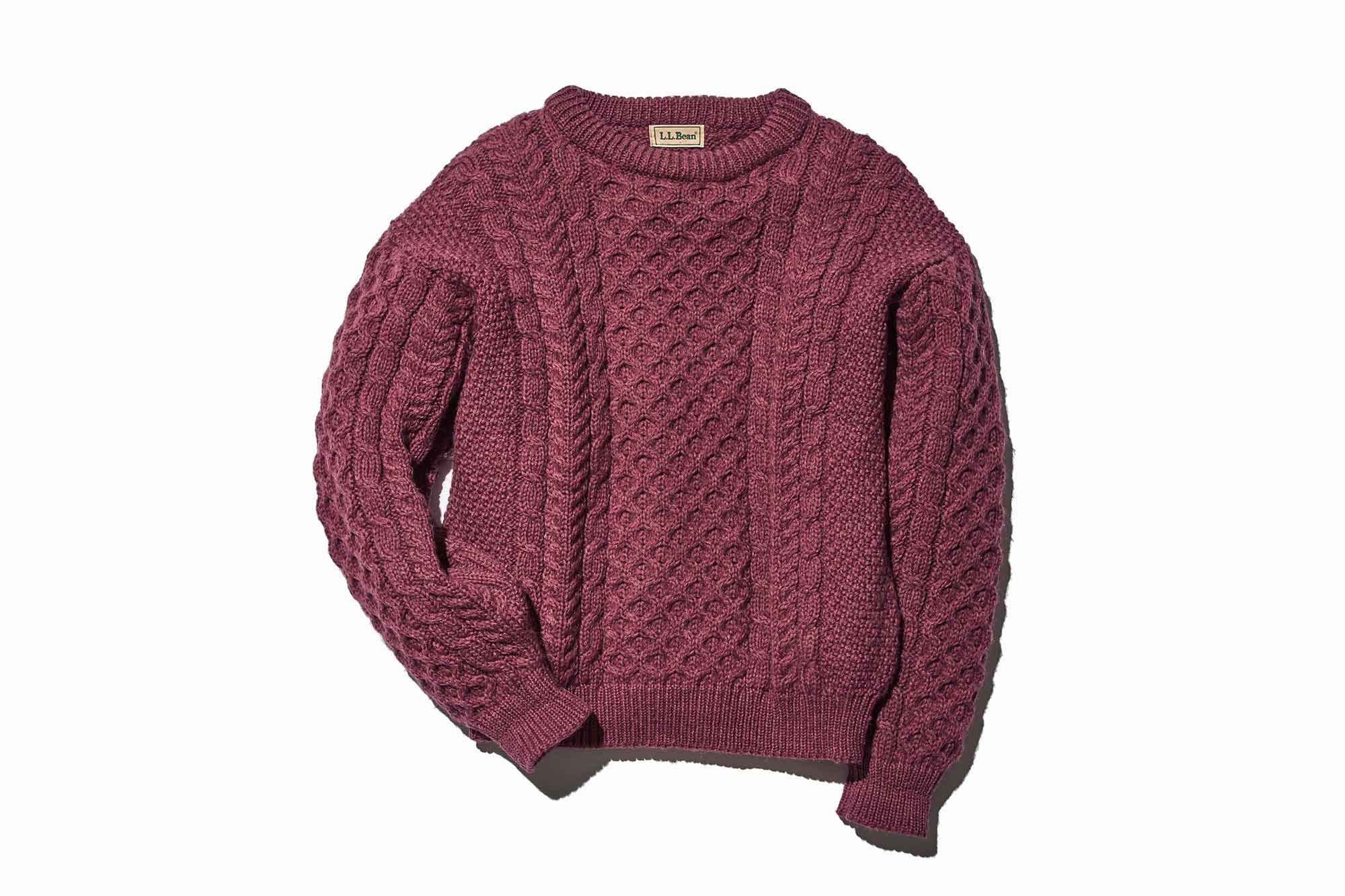 llbean_エルエルビーン_wear_07「Irish Fisherman's Sweater アイリッシュ・フィッシャーマンズ・セーター」
