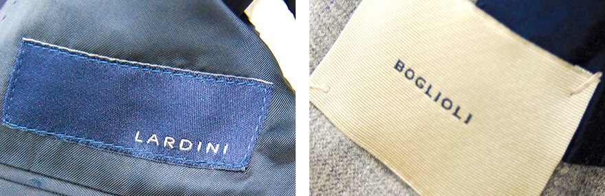 ジャケットの人気ブランドタグ