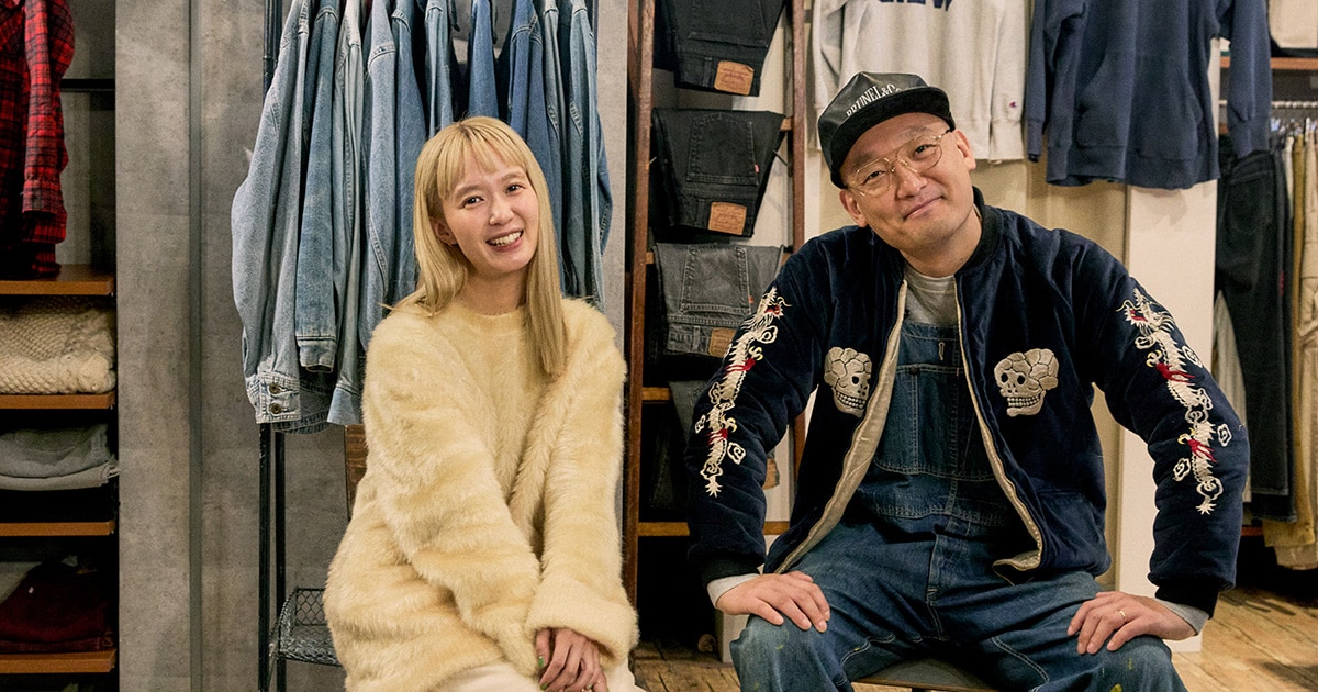 “芸人”みなみかわと“モデル”柴田紗希の「嗜む古着」。セカスト原宿店で古着と遊ぶ