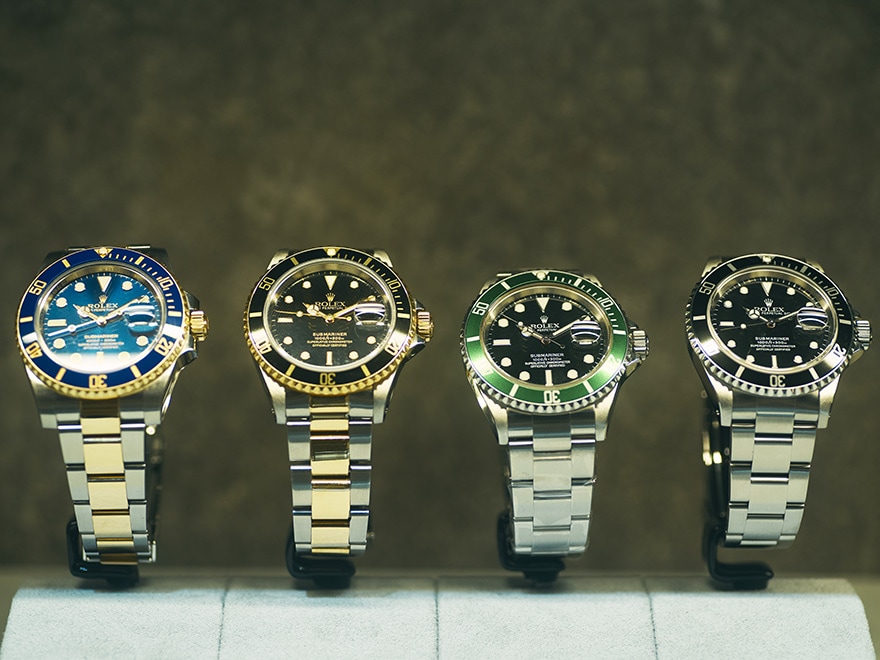 セカンドストリート銀座店の見どころの一つROLEXなどの高級腕時計